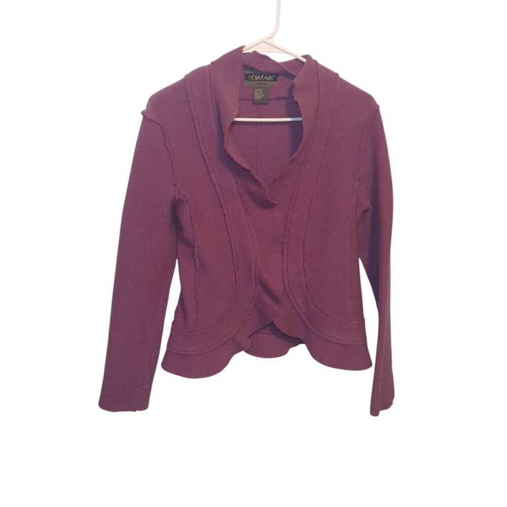 Nouveaux Petite Violet Women's Medium Petite 100% Wool Blazer/Jacket Long Sleeve